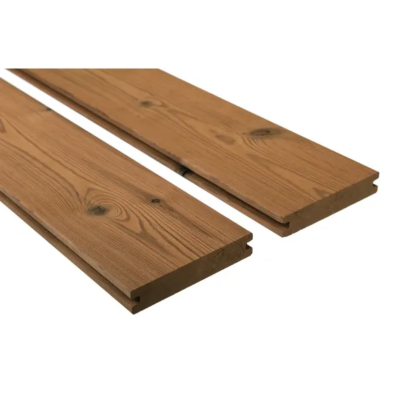 Thermokiefer Terrassendiele geb&uuml;rstet,