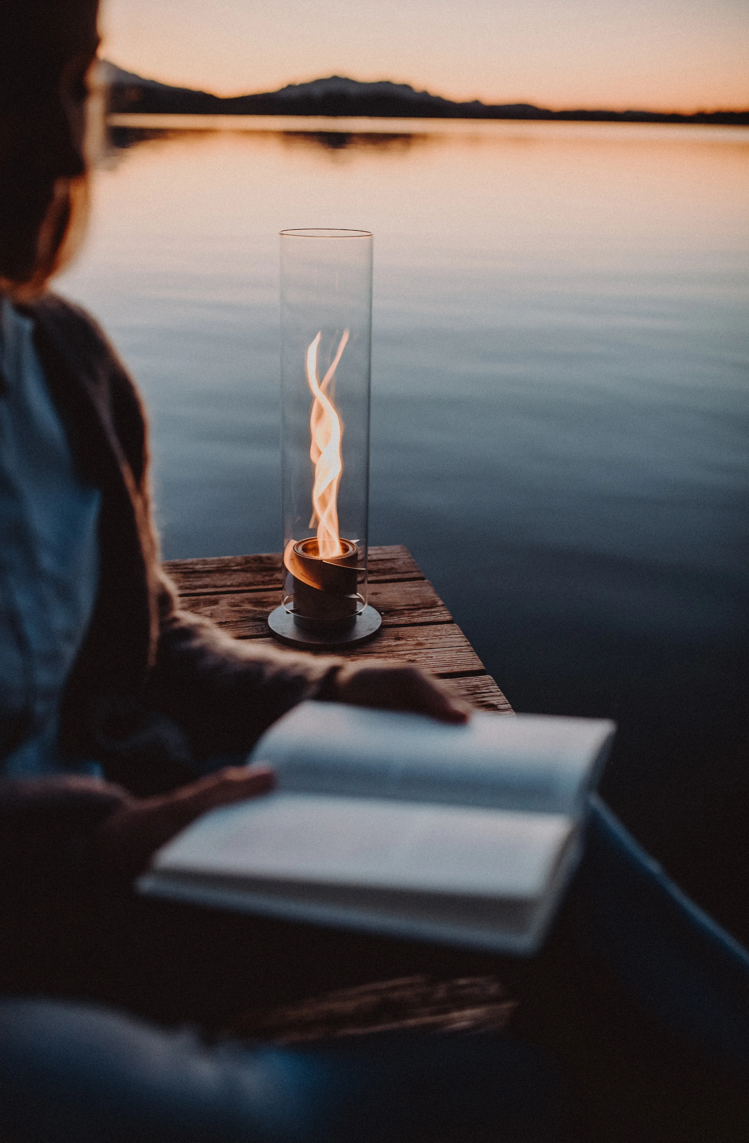 SPIN 120 Tischfeuer grau